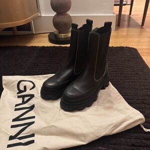Ganni Chunky Black Boots